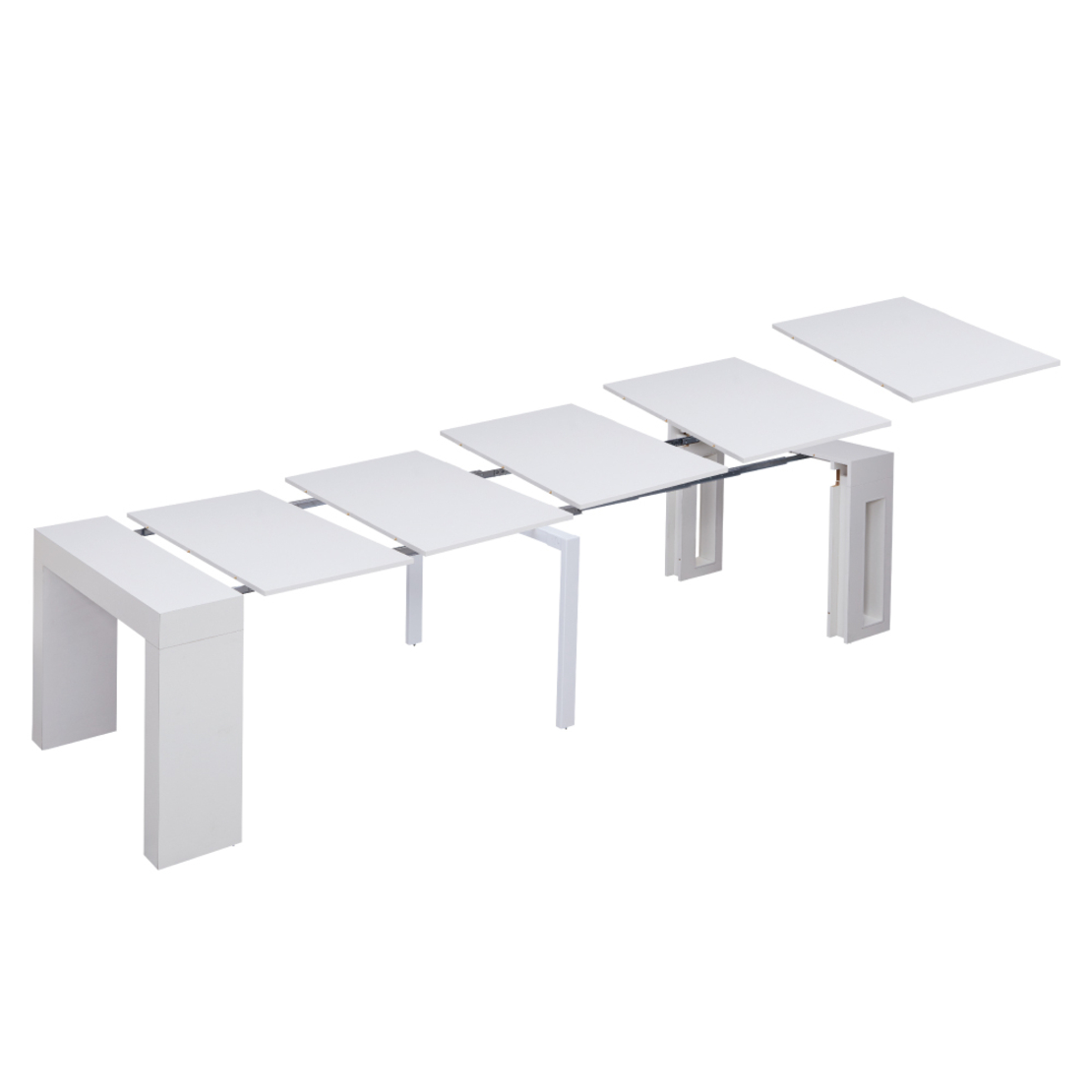 קונסולה נפתחת לפינת אוכל 3 מטר דגם הרמס Hermes לבן | מבית WOODY