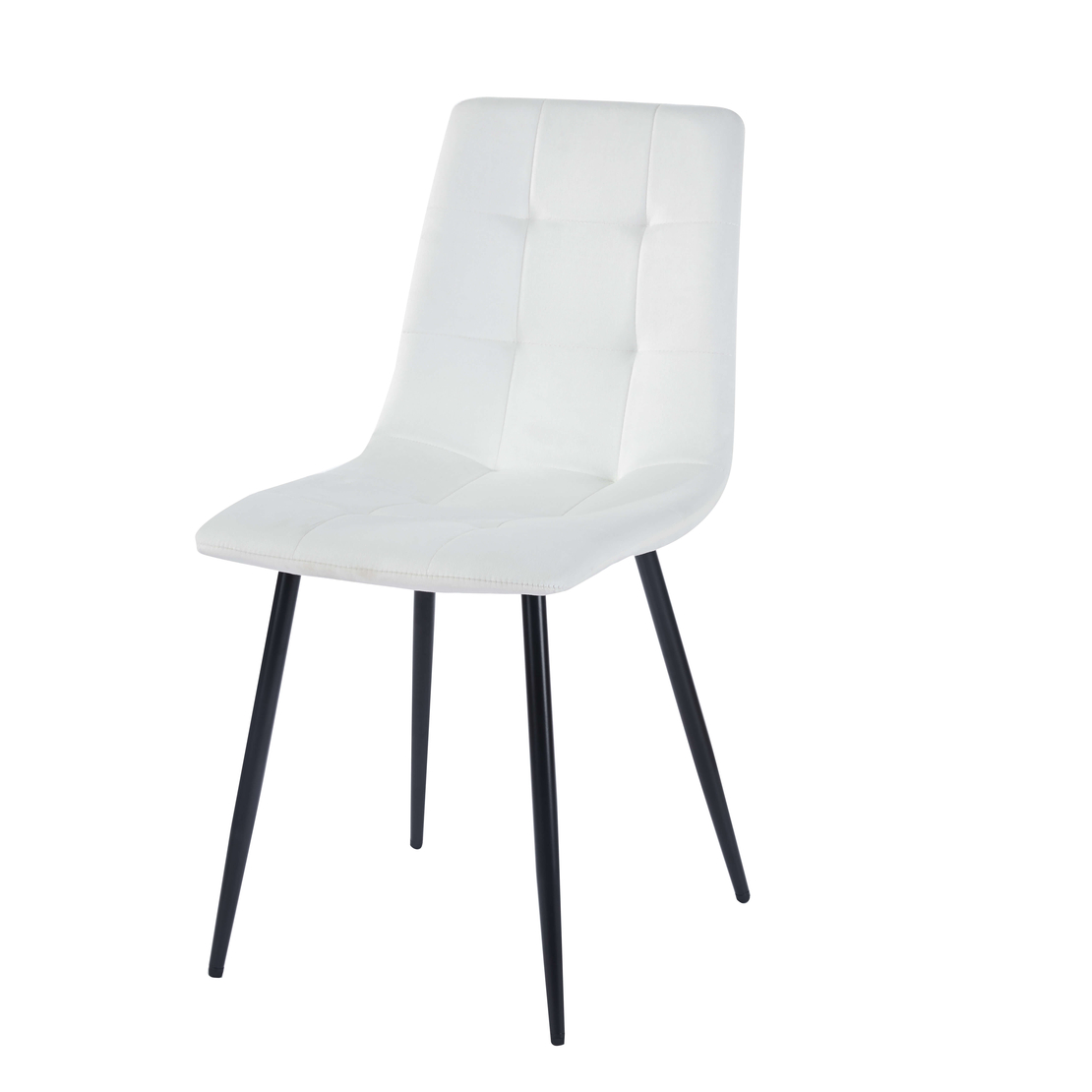 כסא לפינת אוכל מבד קטיפה דגם כלנית Kalanit לבן | מבית WOODY