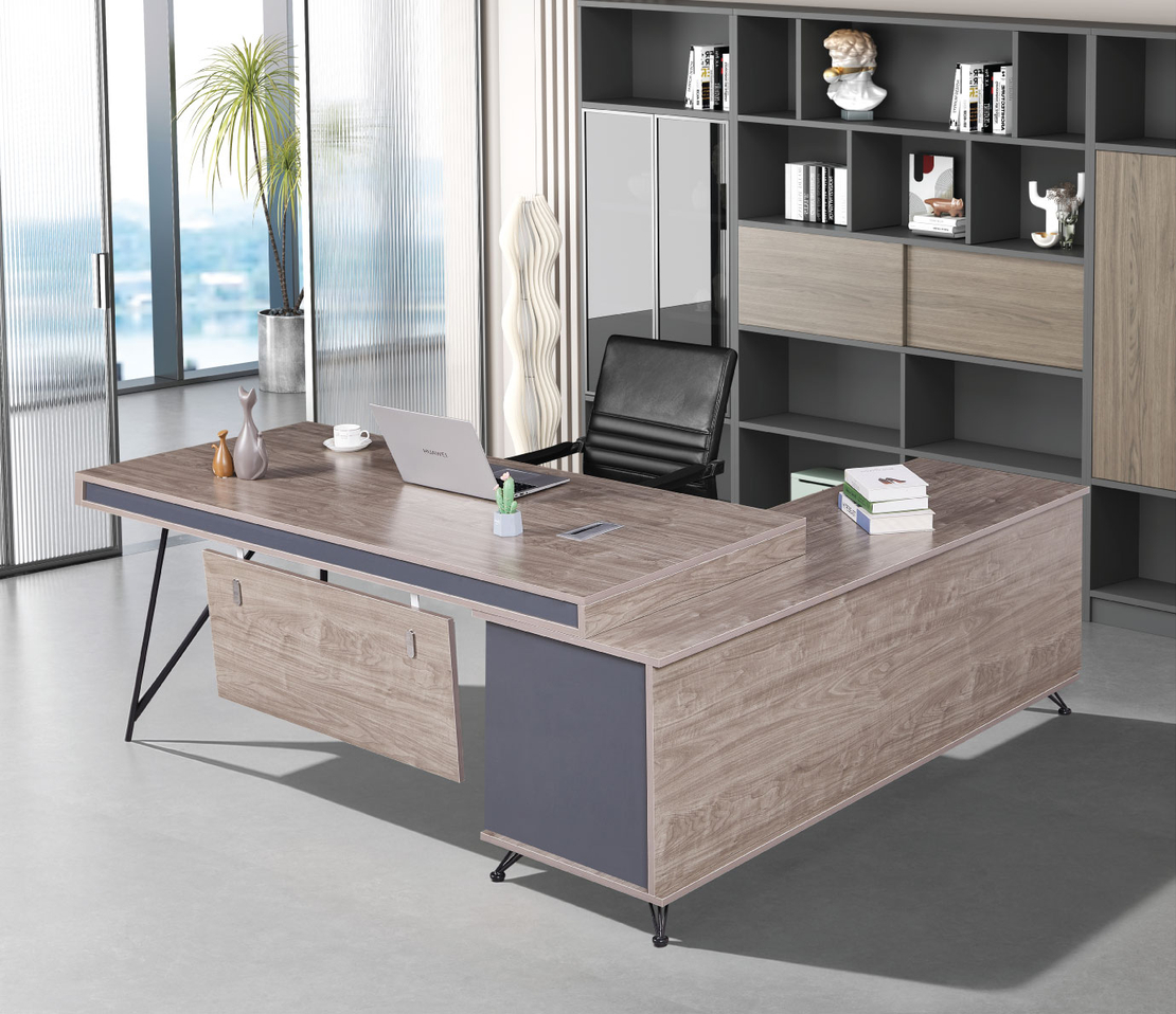 שולחן מנהלים מעוצב שלוחה צד שמאל דגם ליאם Liam | מבית WOODY