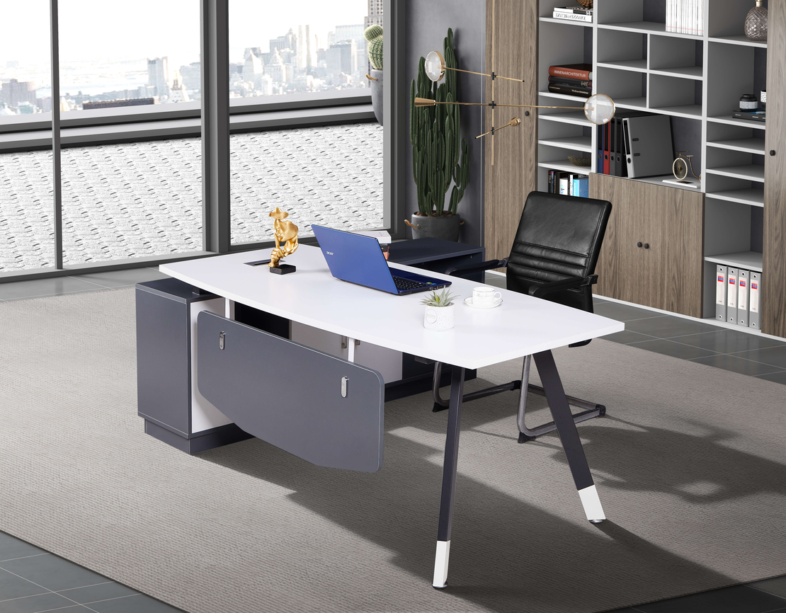 שולחן מנהלים מעוצב שלוחה צד ימין דגם שחר Shachar | מבית WOODY