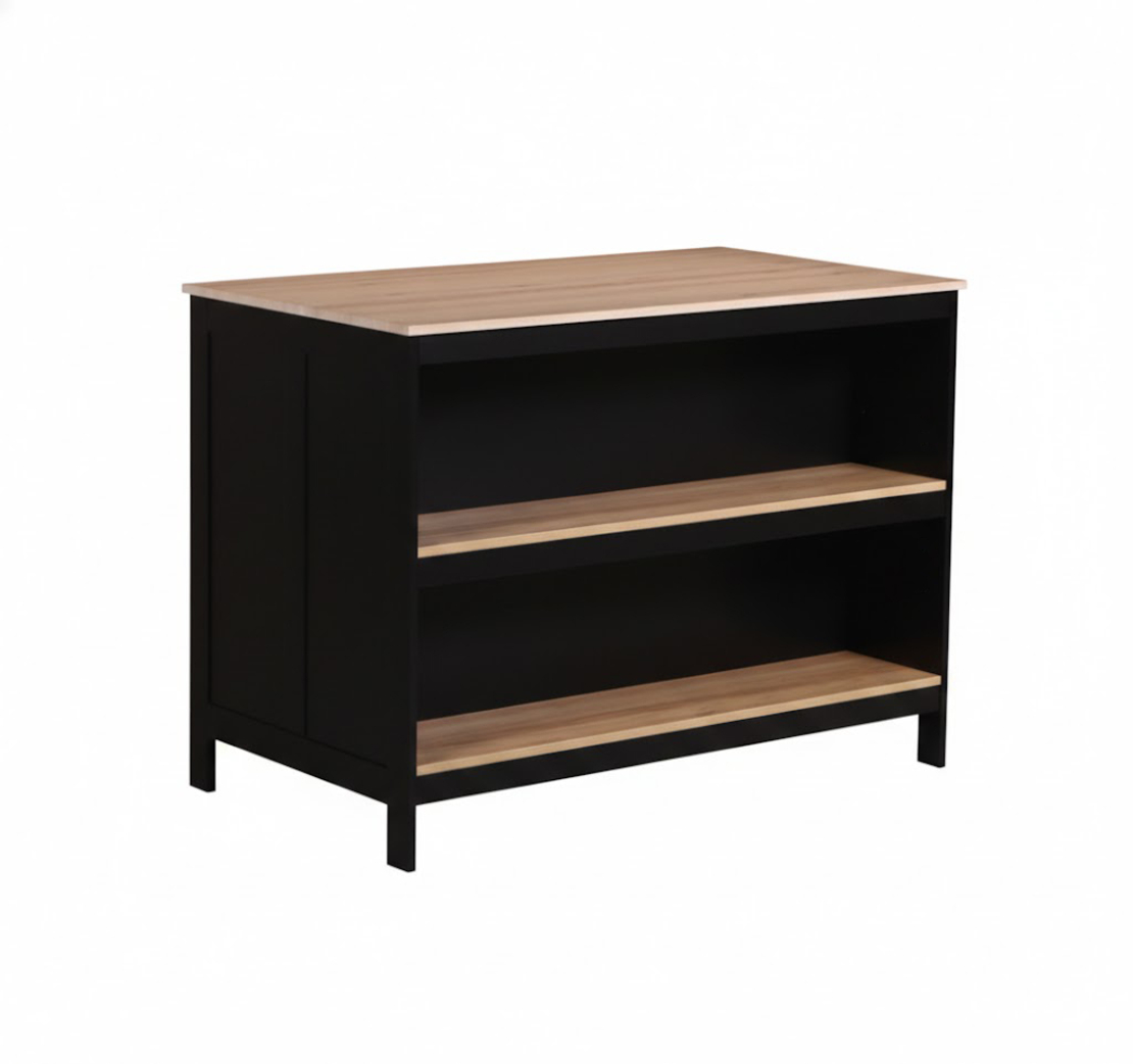 אי למטבח משולב שולחן בר דגם עדן Eden שחור משולב עץ | מבית WOODY