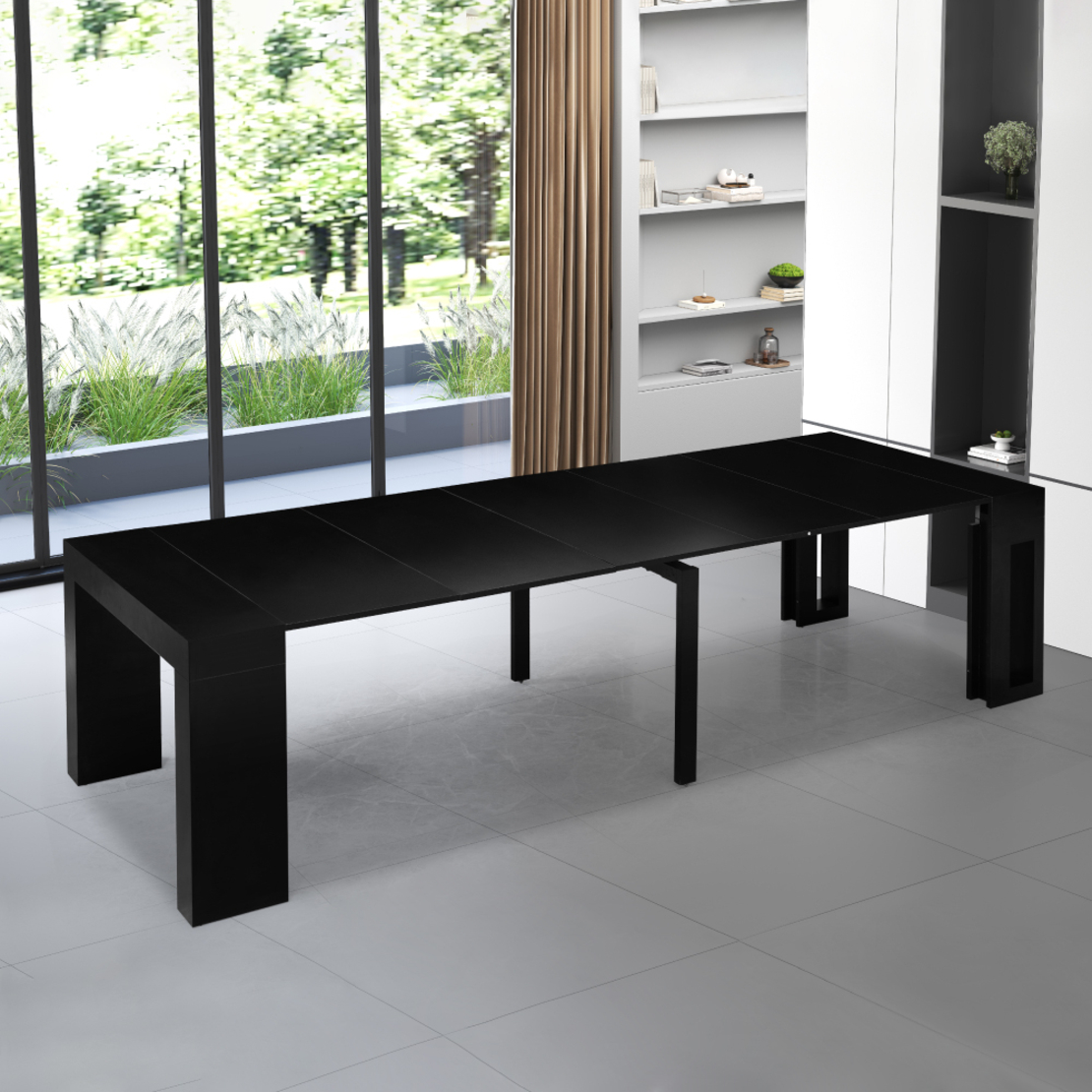 קונסולה נפתחת לפינת אוכל 3 מטר דגם הרמס Hermes שחור | מבית WOODY