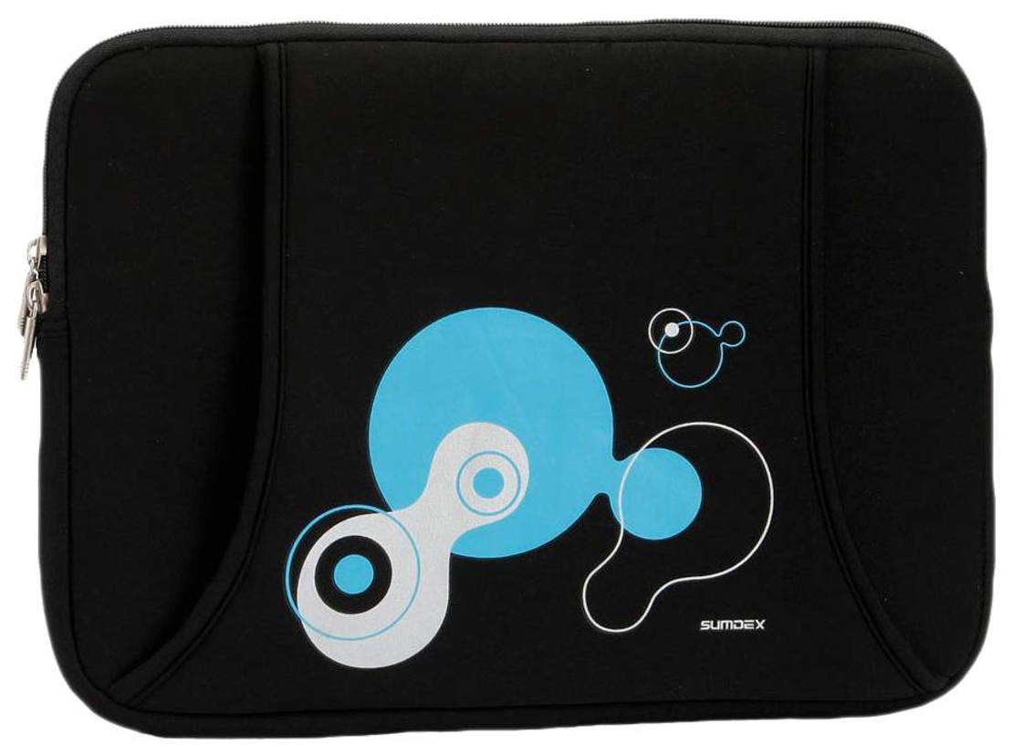 לתיק נשיאה (sleeve) למחשב נייד, בדומה למוצר הקודם אך עם דגש על צד אחד של המוצר. תיאור מוצר: תיק נשיאה (sleeve) למחשב נייד - דגם SUMDEX תיק נשיאה קומפקטי ואלגנטי למחשב נייד