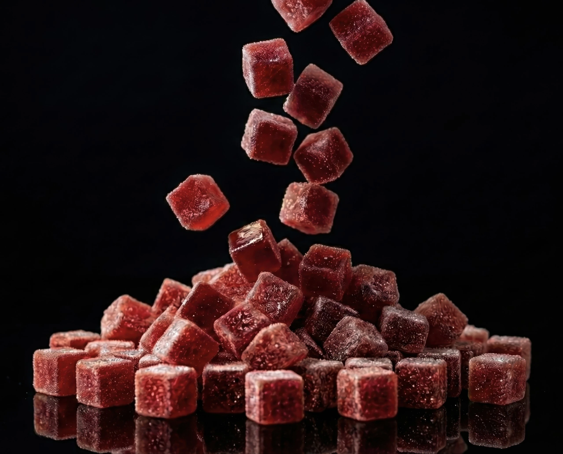 קוביות פרי בטעם רימון | 50גרם