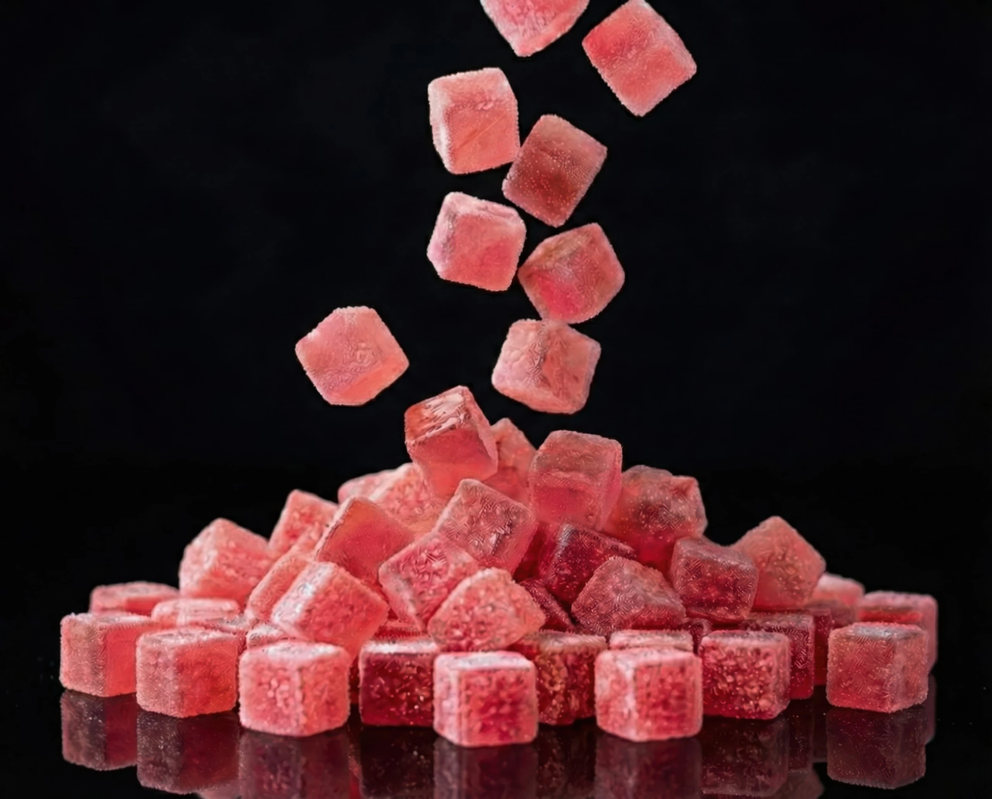 קוביות פרי בטעם אשכולית אדומה | 50גרם