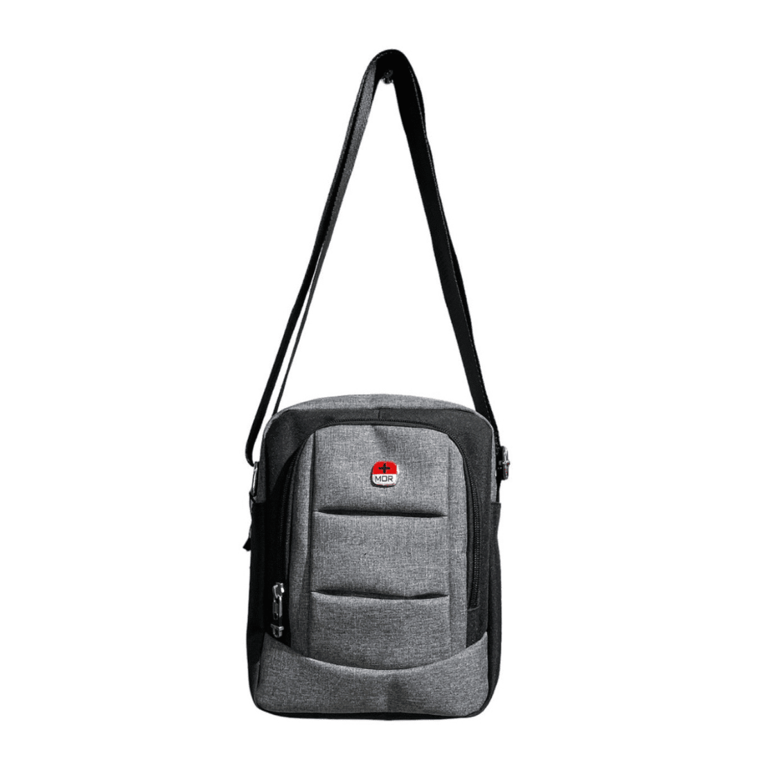 תיק צד לגבר – צבע אפור-שחור