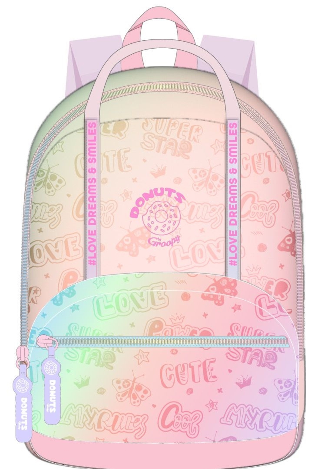 תיק+קלמר צבעי הקשת Donust strap