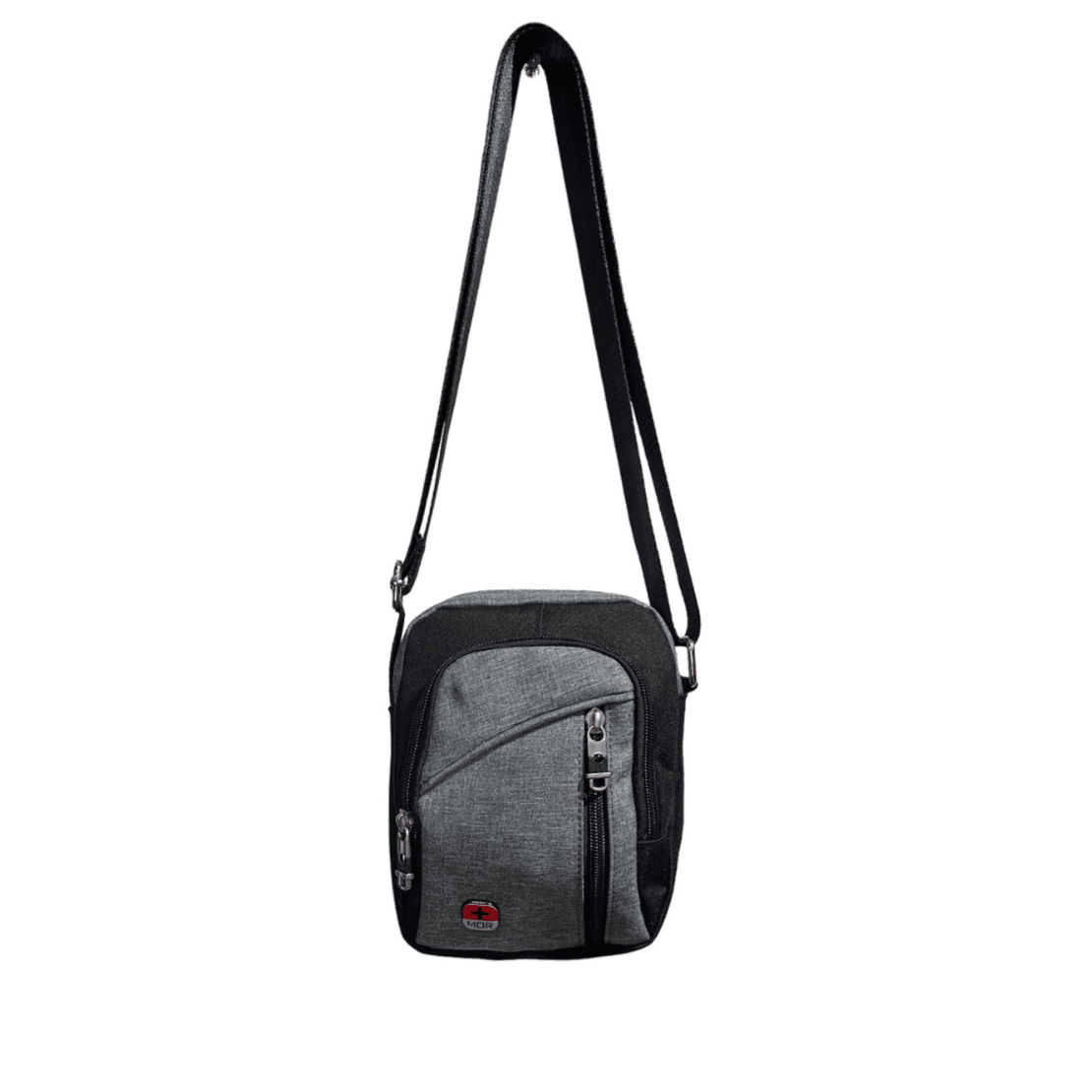 תיק צד קטן לגבר – צבע אפור-שחור