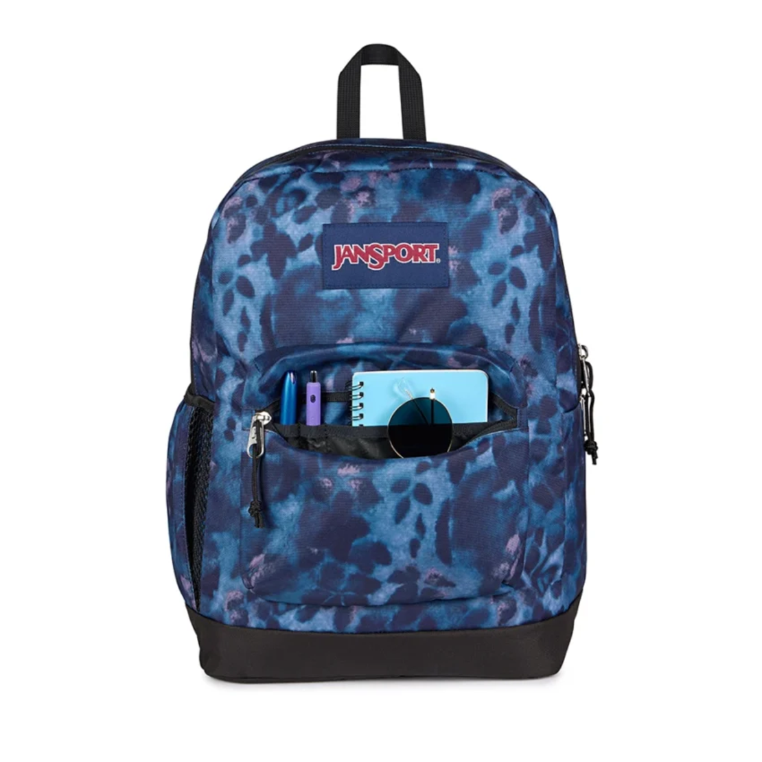 תיק גב ג'נספורט JanSport דגם Cross Town Plus - שחור פרחוני מעושן