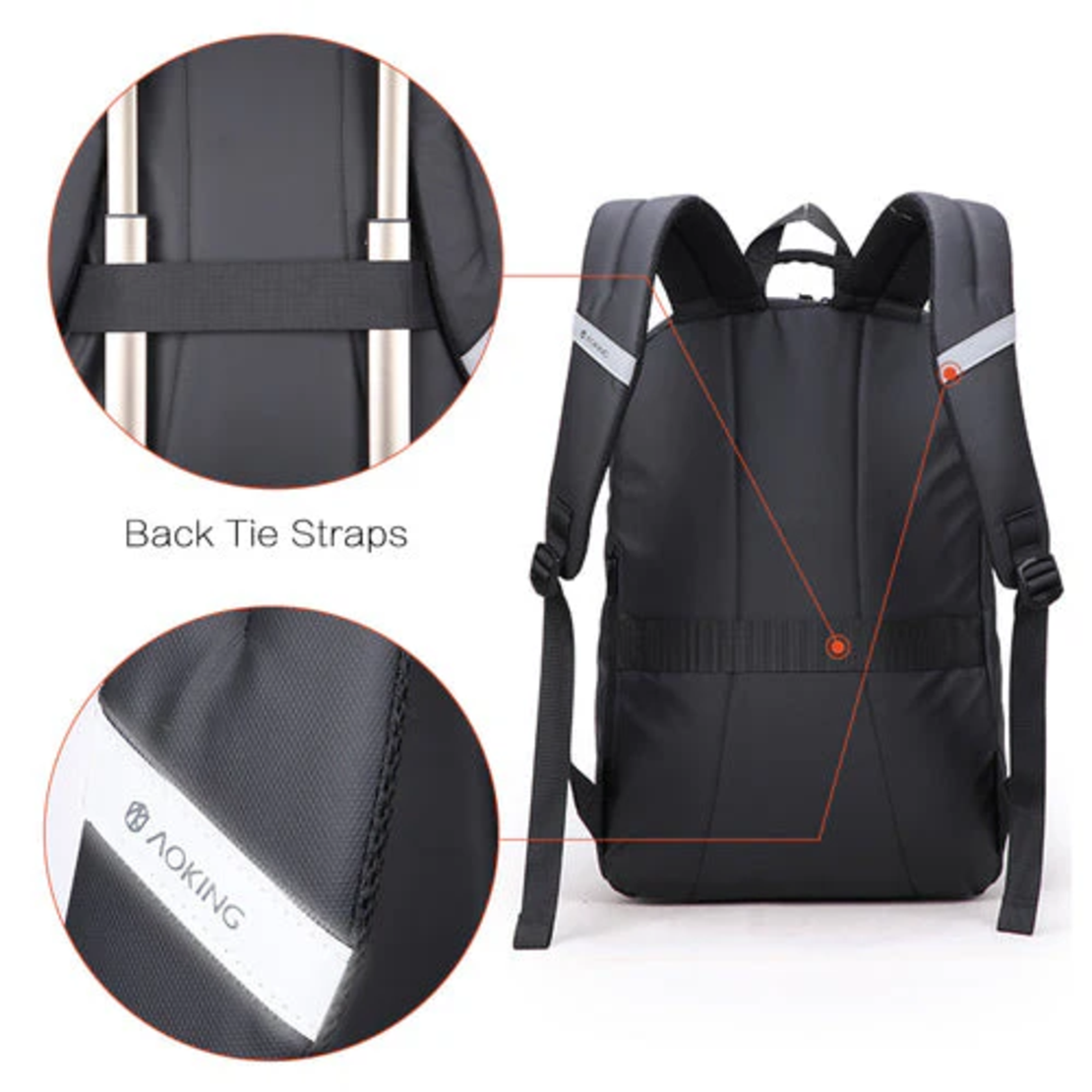 תיק גב ספורטיבי מוגן מים אוקינג עם חיבור USB