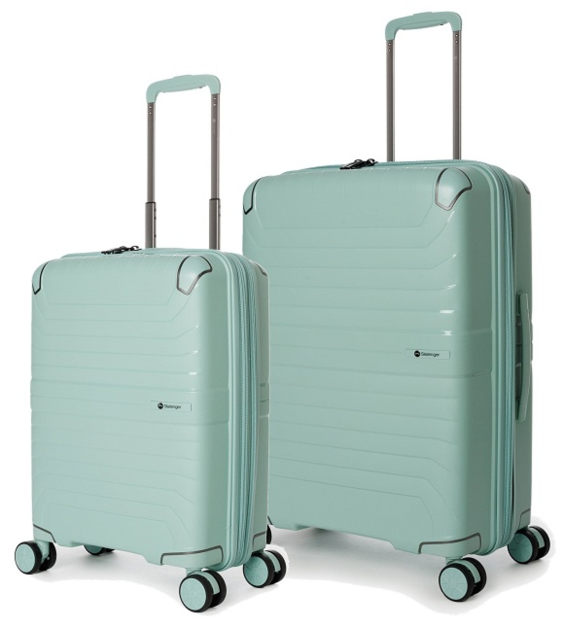 סט מזוודות קשיחות בינונית + קטנה 24+20 אינצ’ Slazenger Spirit - ירוק