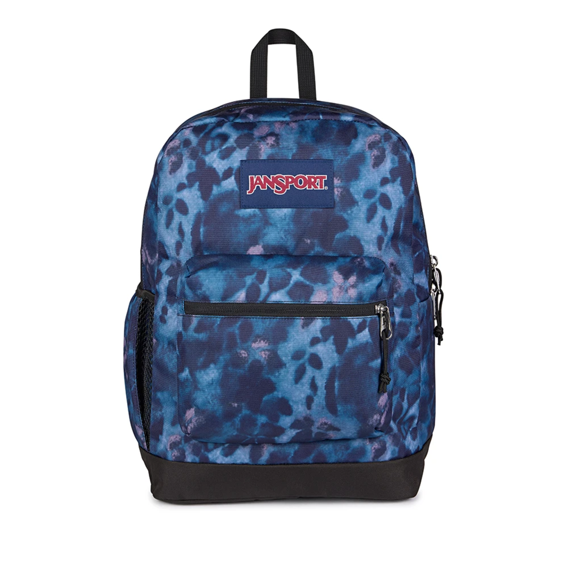 תיק גב ג'נספורט JanSport דגם Cross Town Plus - שחור פרחוני מעושן