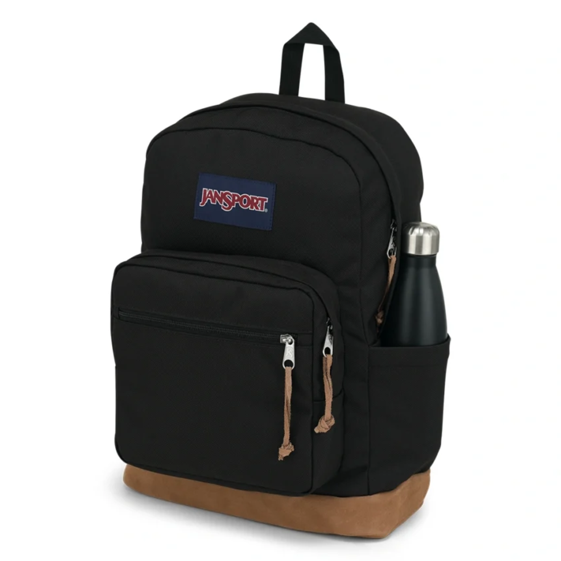 תיק גב ג'נספורט JanSport דגם Right Pack - שחור קלאסי משולב עור