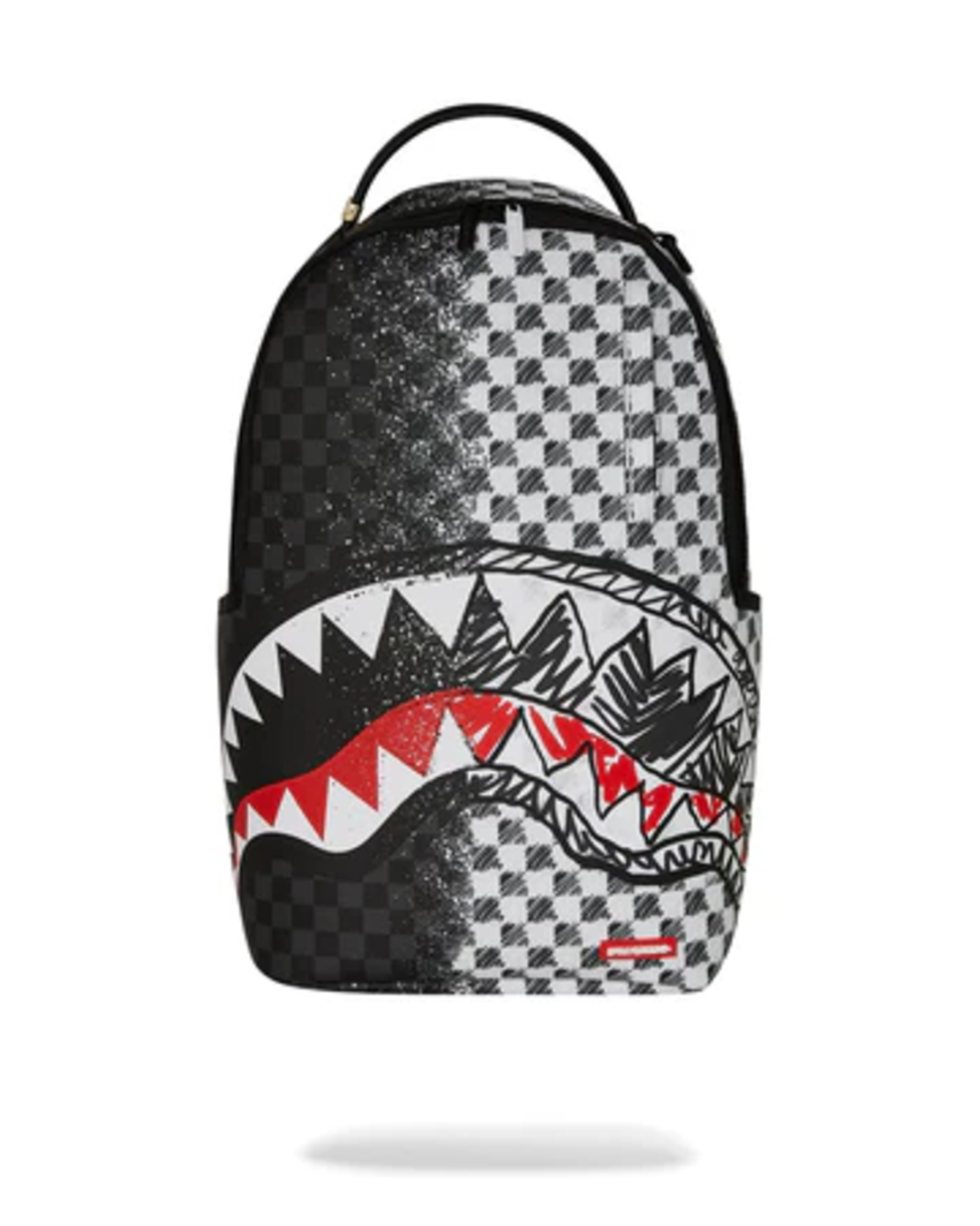 GREY CHECK SCRIBBLE SPLIT DLX BACKPACK