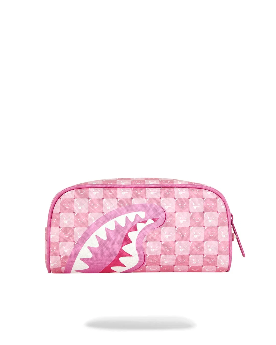 PINK NEW CHECK FACES POUCH