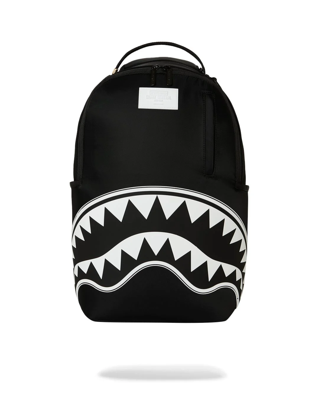 SHARK CENTRAL WHITE STENCIL SHARK BLACK NYLON BACKPACK