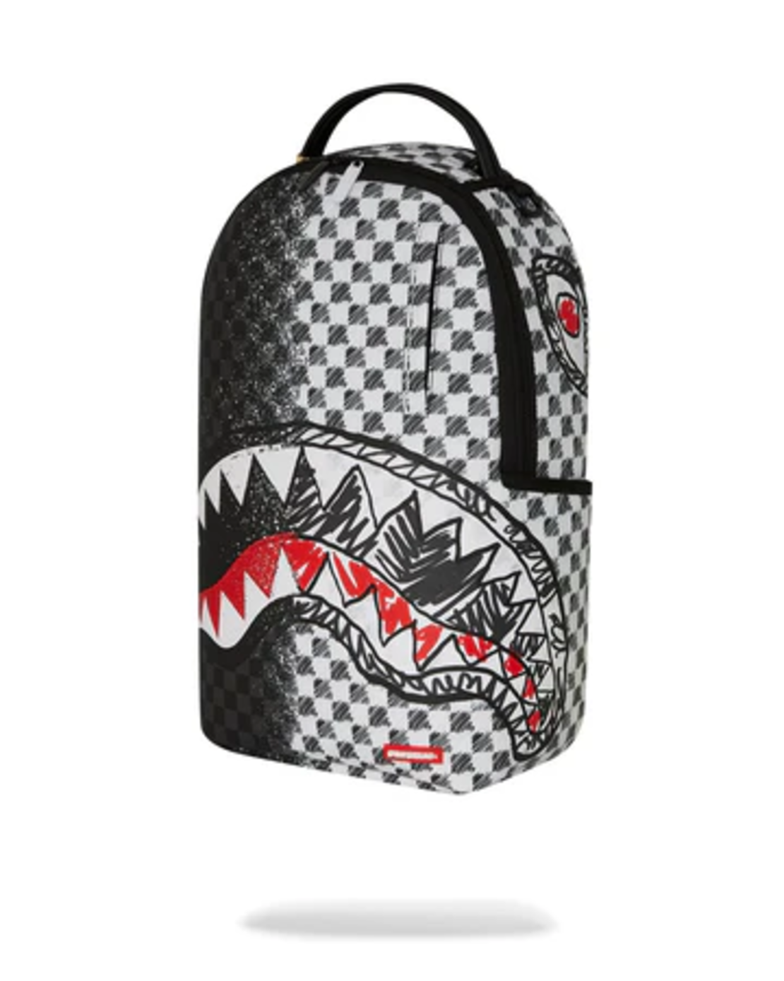 GREY CHECK SCRIBBLE SPLIT DLX BACKPACK