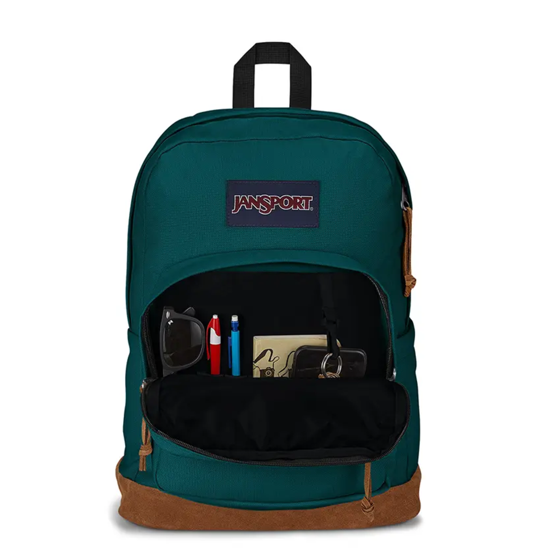 תיק גב ג'נספורט JanSport דגם Right Pack - ירוק משולב עור
