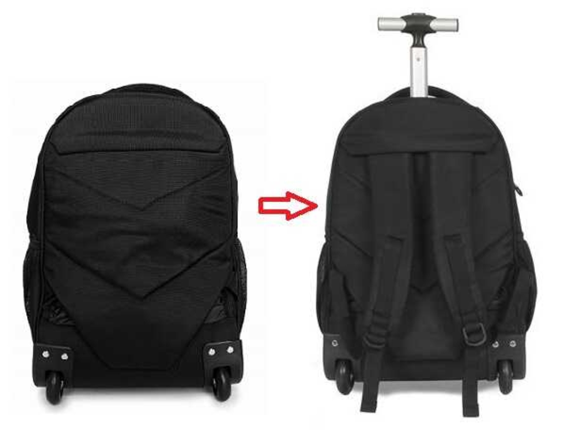 תיק גב על גלגלים Swissbrand – גלגלים רצועות גב מרופדות