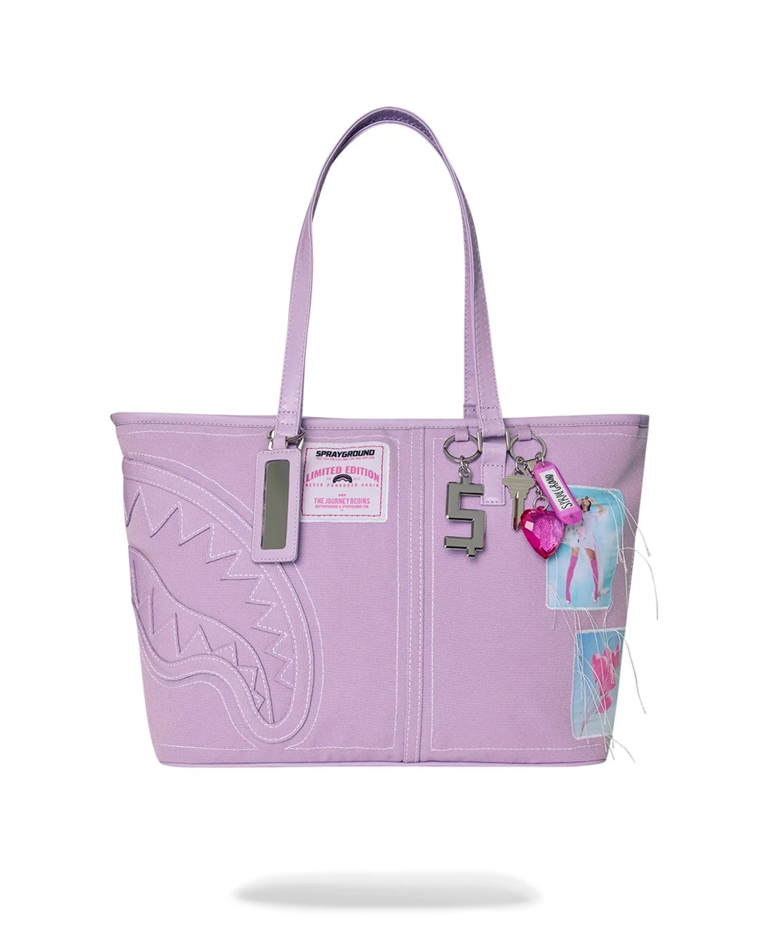 PURPLE CANVAS STITCH TOTE