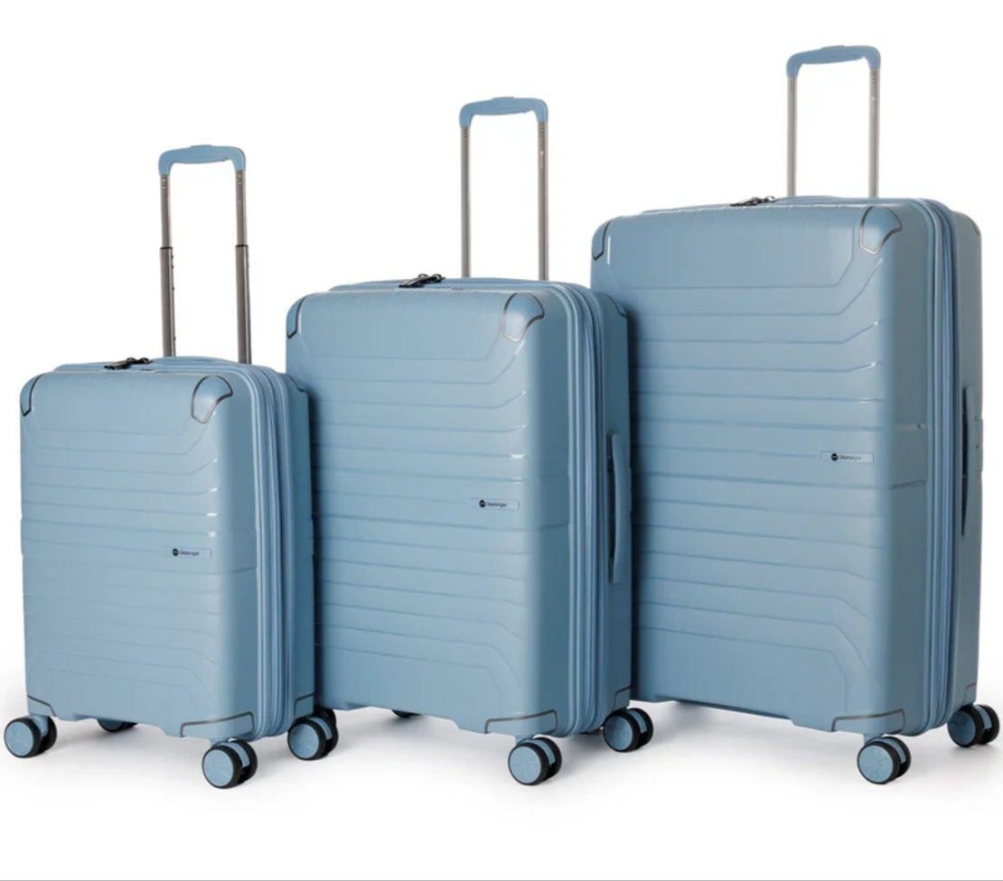 סט מזוודות קשיחות 100% פוליפרופילן – Slazenger דגם Spirit תכלת