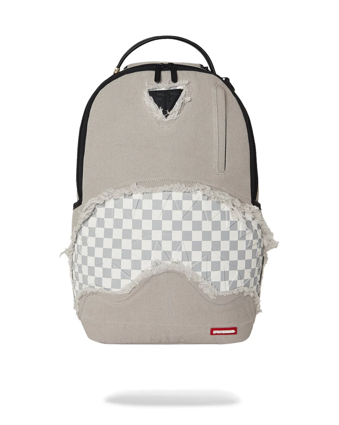 CREAM DENIM TEAR SHARK BACKPACK
