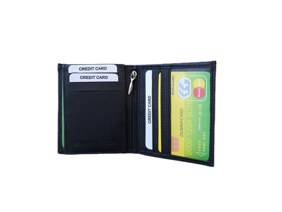 ארנק עור קלסי לגבר – צבע שחור