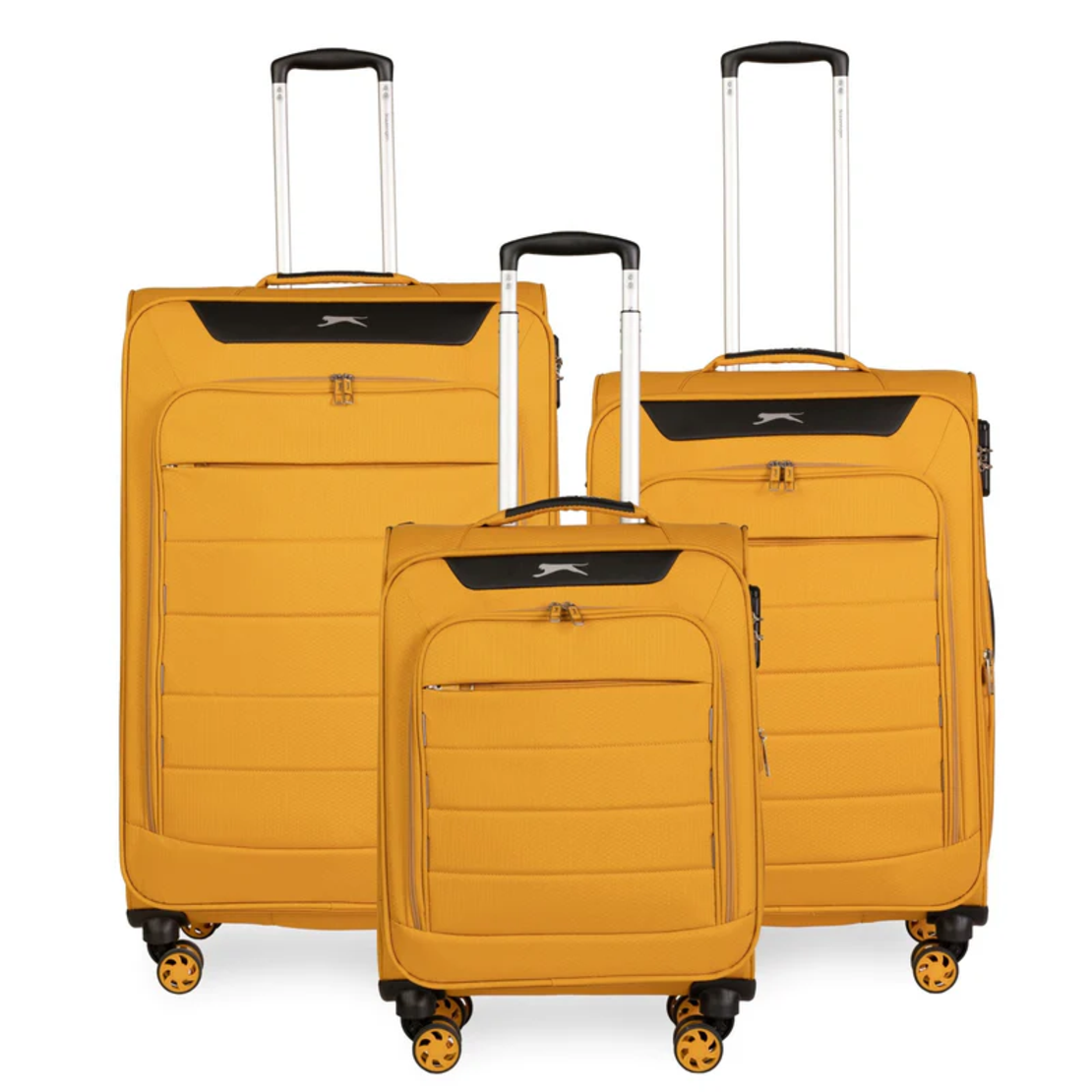 סט 3 מזוודות קלות משקל מבית מותג היוקרה Slazenger דגם C-Lite כתום