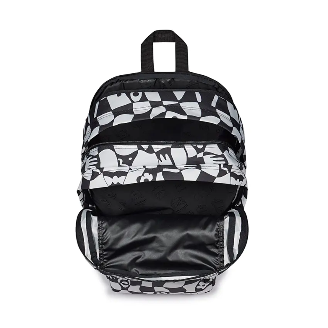 תיק גב ג'נספורט JanSport דגם Big Student - הדפס משבצות שחור לבן מעוות