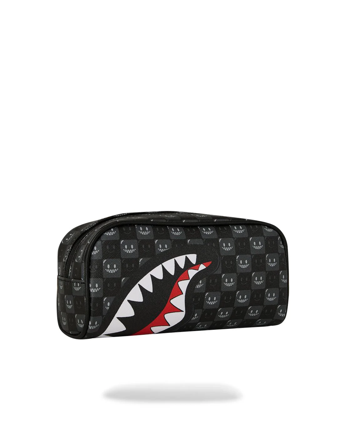 SHARKS IN PARIS WTF BUBBLY BLACK CHECK POUCH