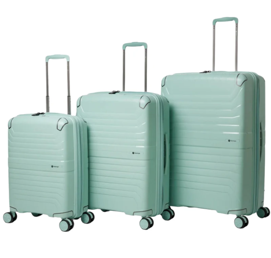 סט מזוודות קשיחות 100% פוליפרופילן – Slazenger דגם Spirit ירוק