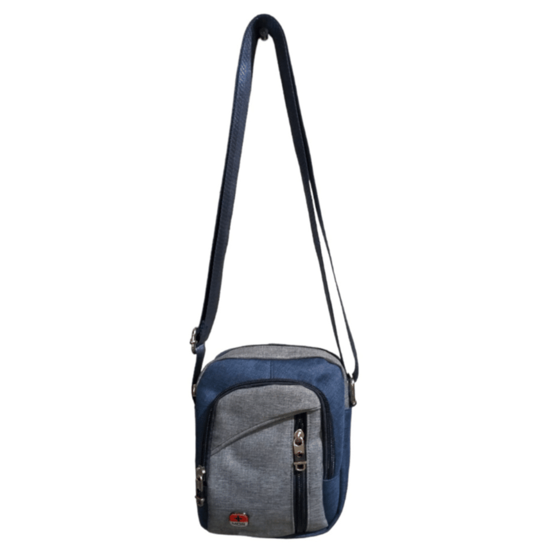 תיק צד קטן אפור כחול לגבר Swiss