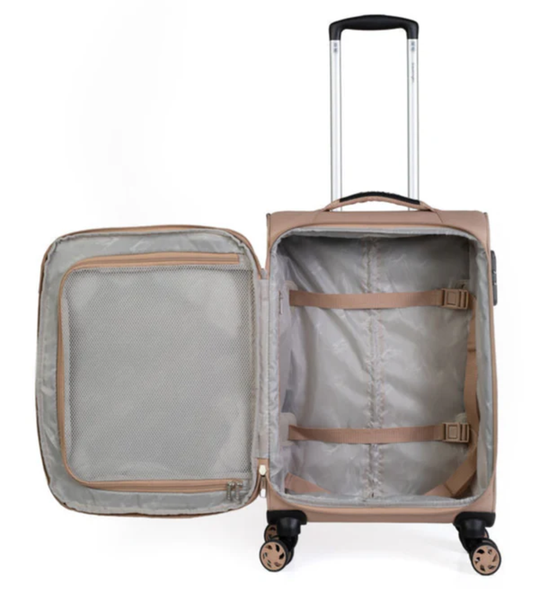 סט 3 מזוודות קלות משקל מבית מותג היוקרה Slazenger דגם C-Lite בז'