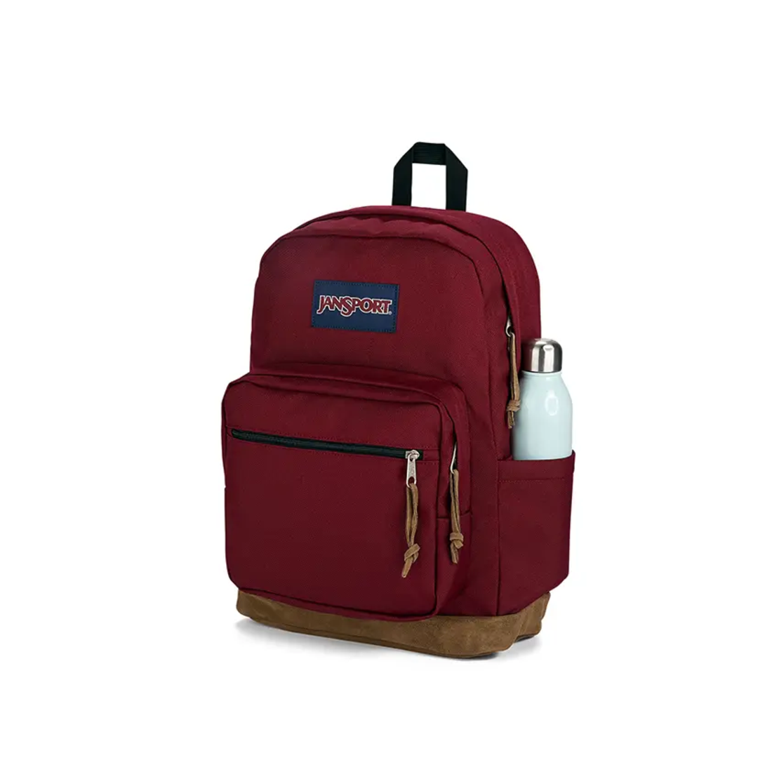תיק גב ג'נספורט JanSport דגם Right Pack - אדום בורדו משולב עור