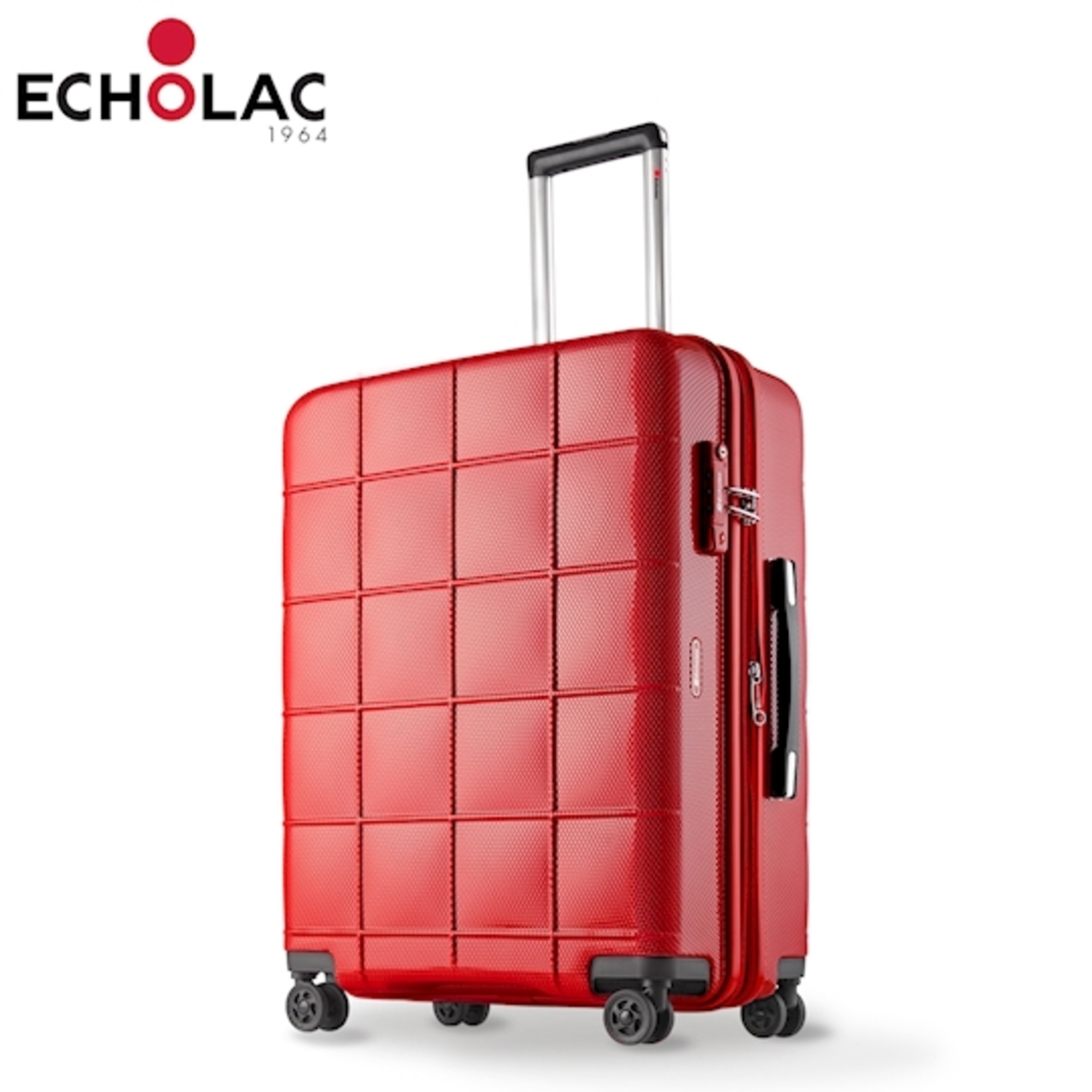 מזוודה קשיחה דגם Echolac Square Plus – גודל 28″ במבחר צבעים