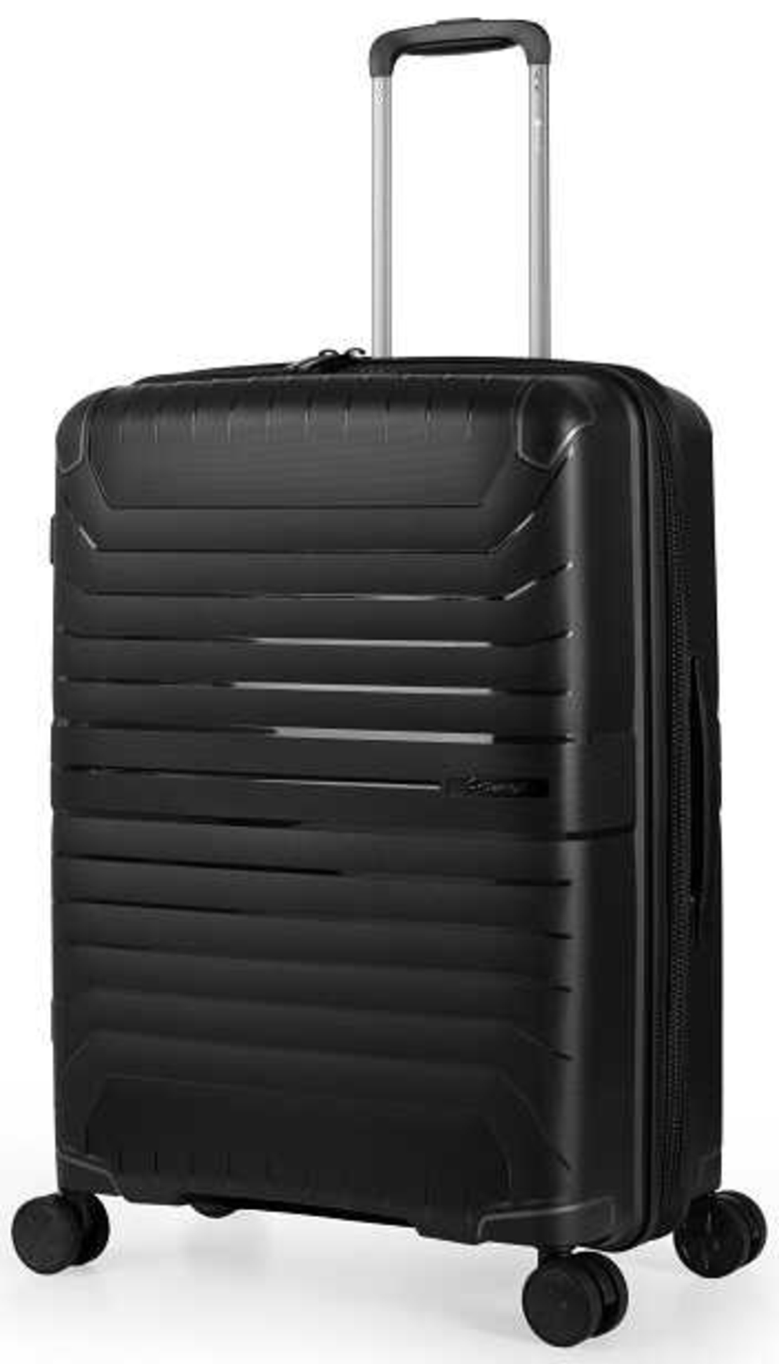 מזוודה קשיחה בינונית Slazenger Spirit 24″ – יציבה וקלה לנסיעות -שחור