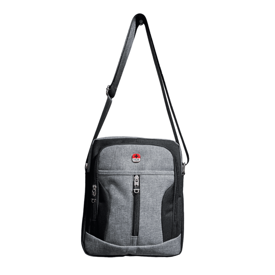 תיק צד גדול ואיכותי לגבר – צבע אפור-שחור