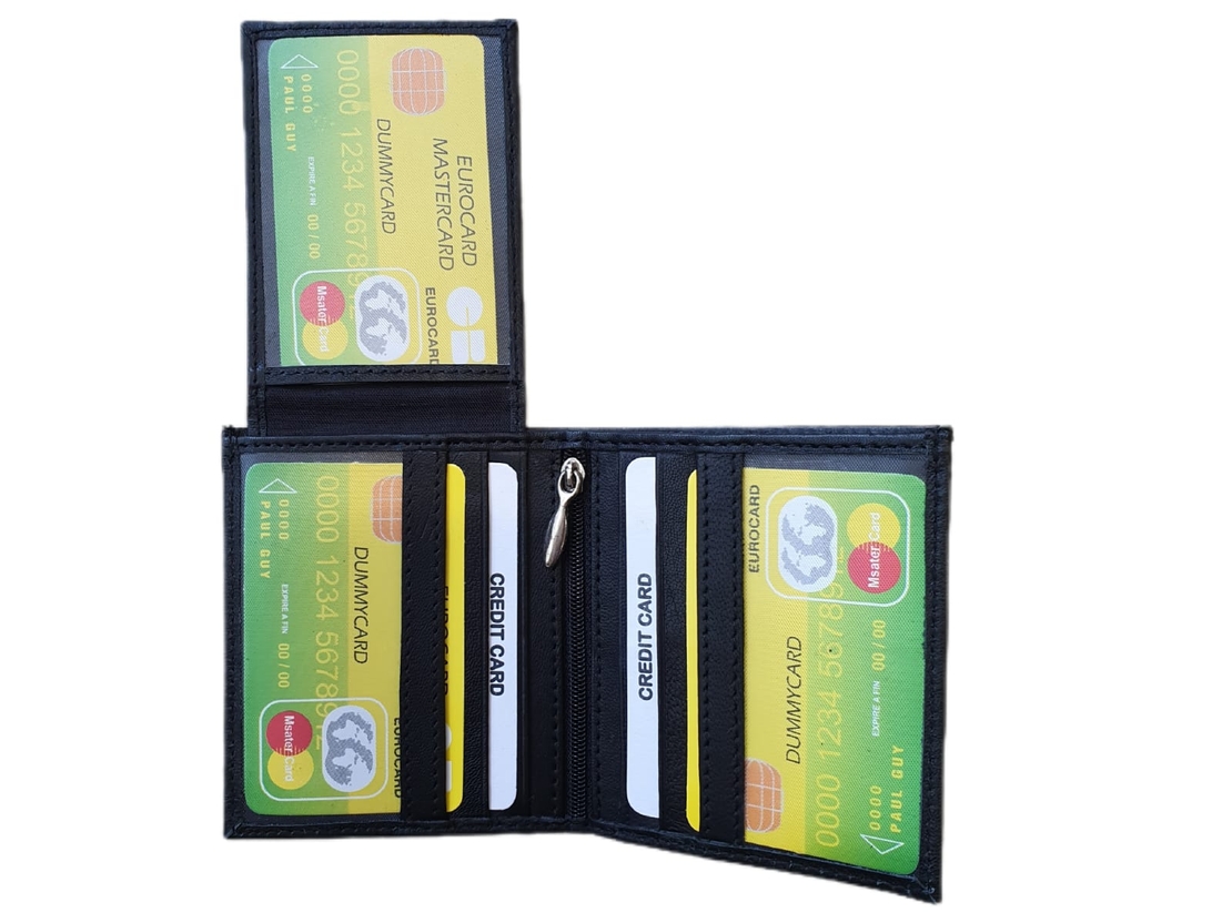 ארנק עור קלסי לגבר – צבע שחור