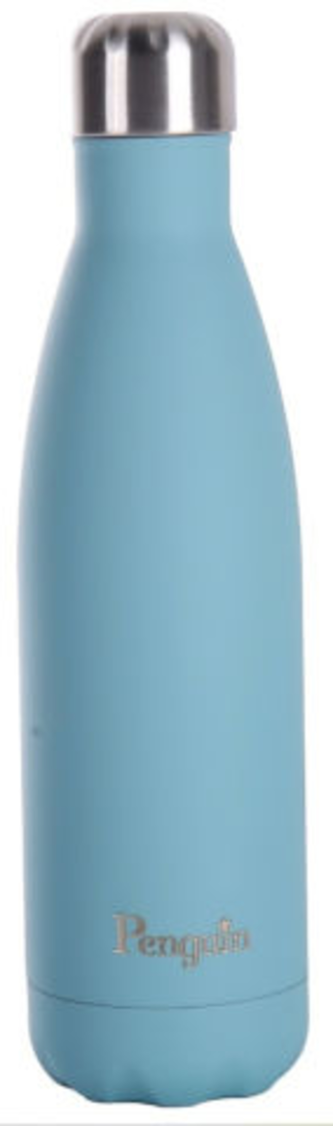 PENGUIN-בקבוק תרמי צבעוני מעוצב 500 מ''ל לשמירה על מים קרים או חמים - תכלת פסטל