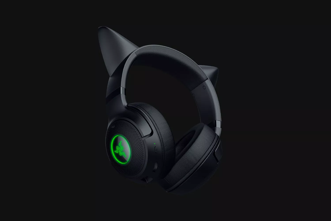 אוזניות גיימינג אלחוטיות עם אוזני חתול Razer Kraken Kitty V2 BT