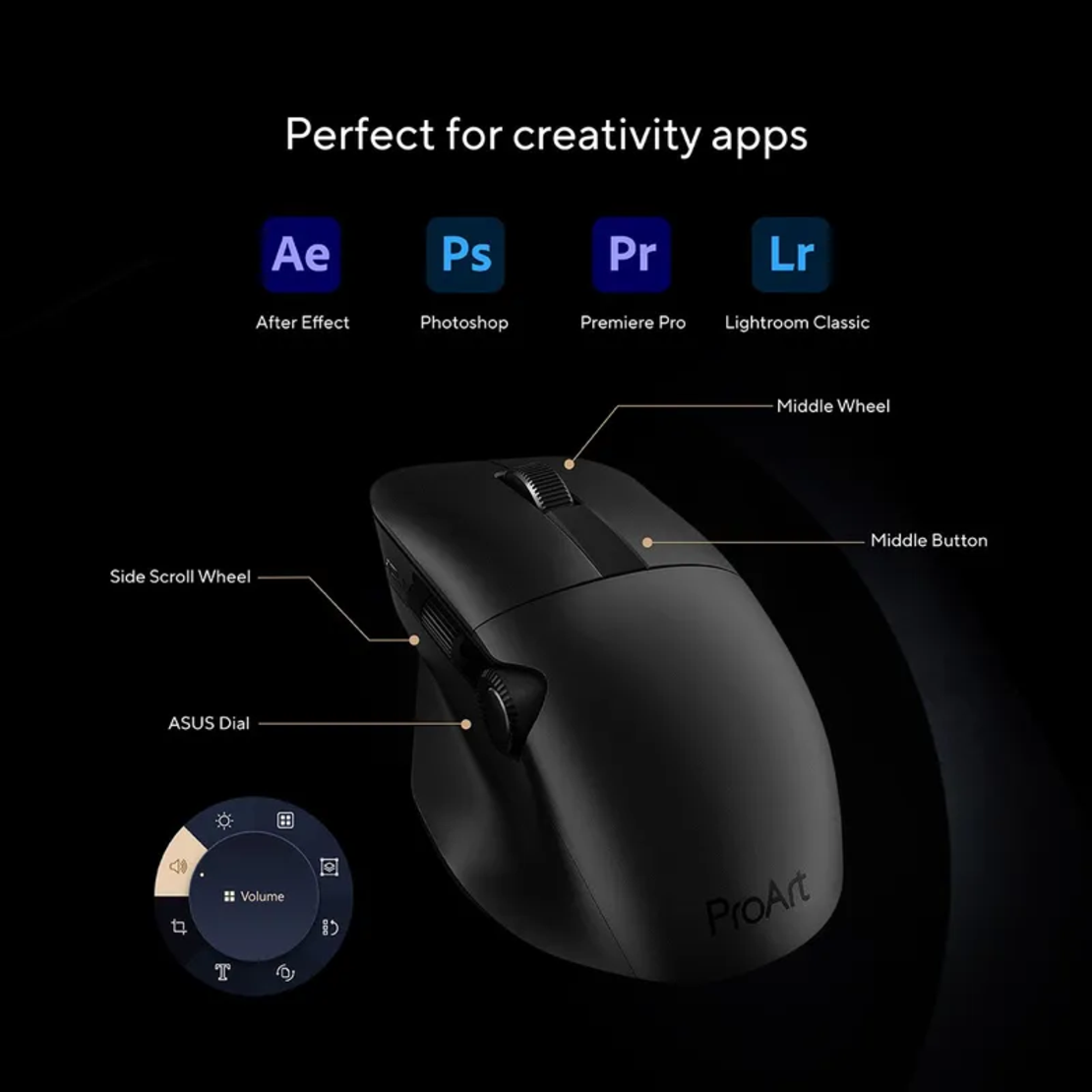 עכבר אלחוטי Asus ProArt MD300 צבע שחור