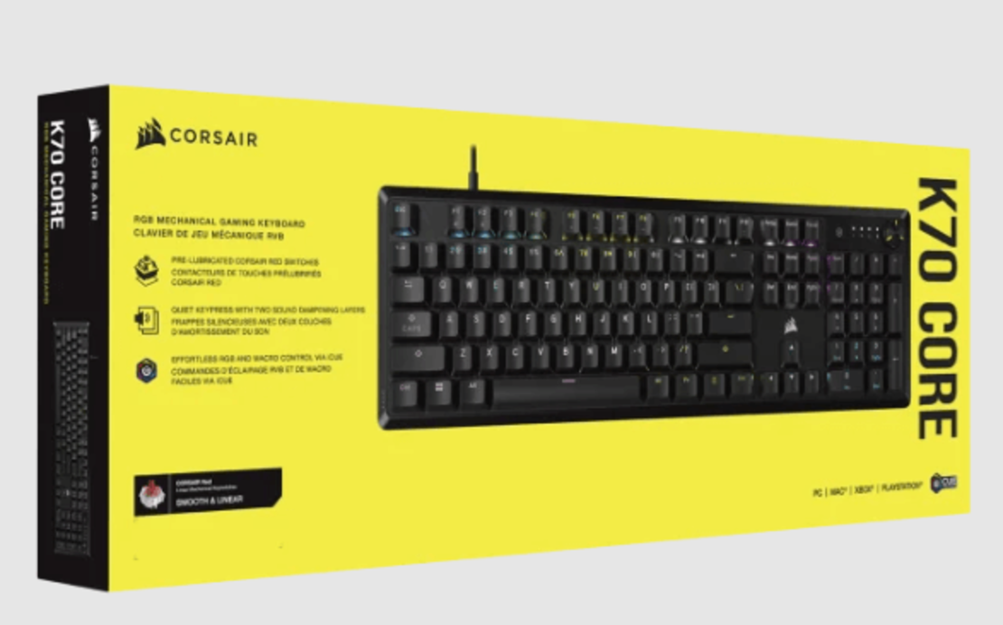 מקלדת מכנית CORSAIR K70 CORE RGB