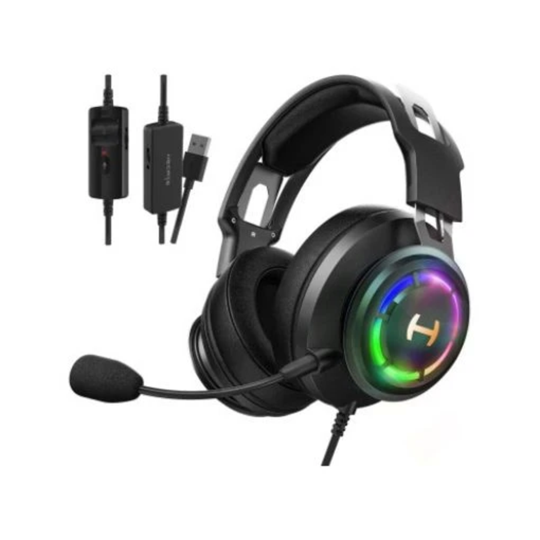 אוזניות קשת חוטיות לגיימינג עם מיקרופון מובנה Edifier G35 7.1 NC צבע שחור