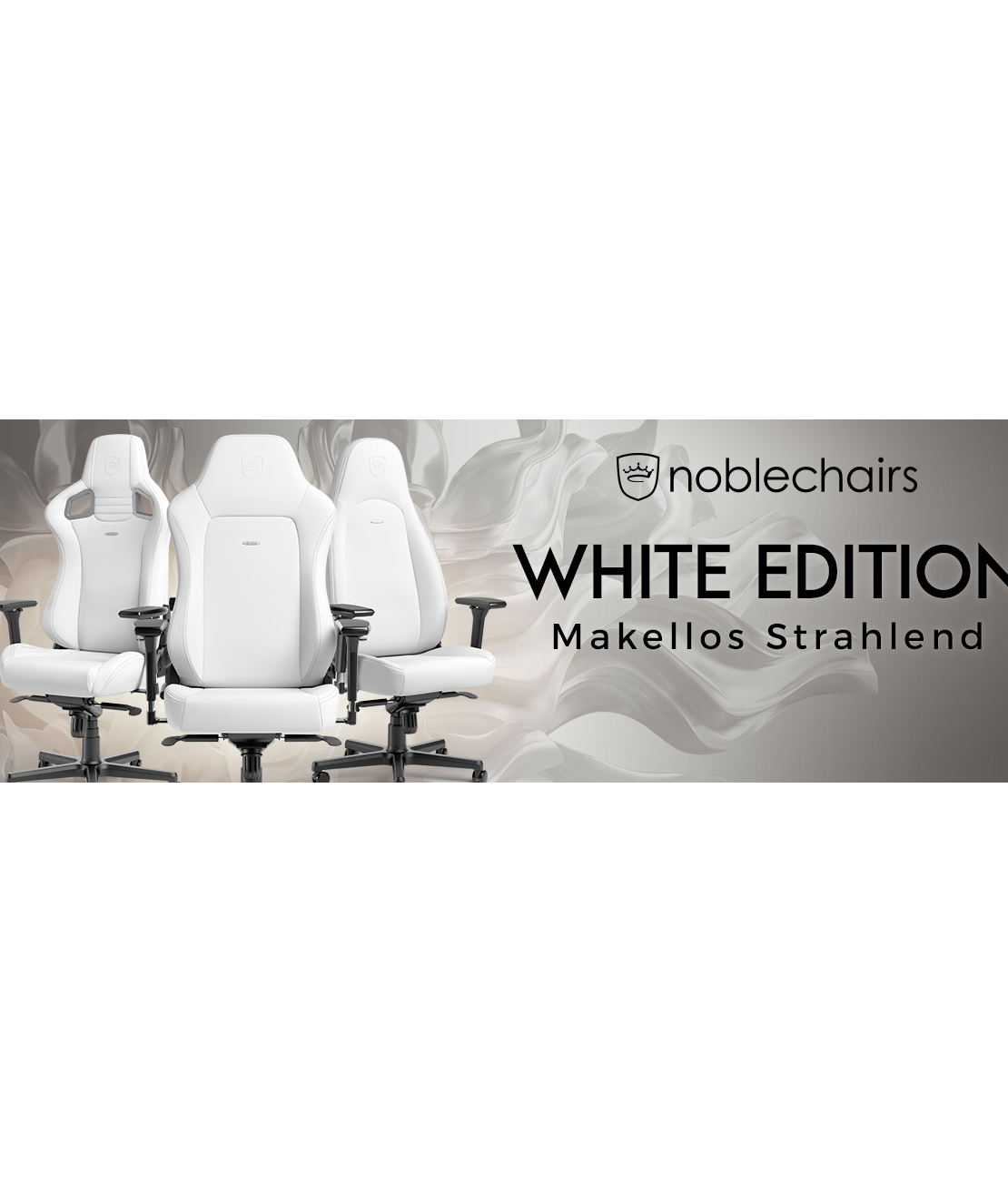 כיסא גיימינג NOBLECHAIRS HERO WHITE EDITION לבן