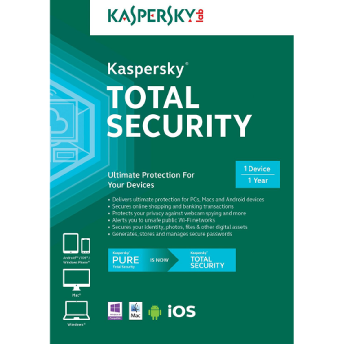 Kaspersky Total Security-רשיון לשנה-מחשב אחד