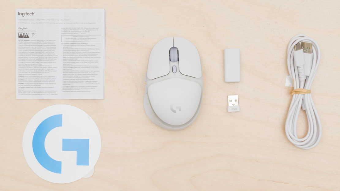 עכבר גיימינג אלחוטי Logitech G705 צבע לבן