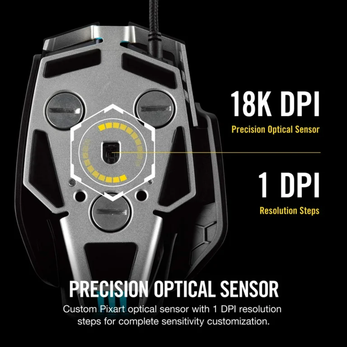 עכבר גיימינג Corsair M65 RGB ELITE צבע שחור