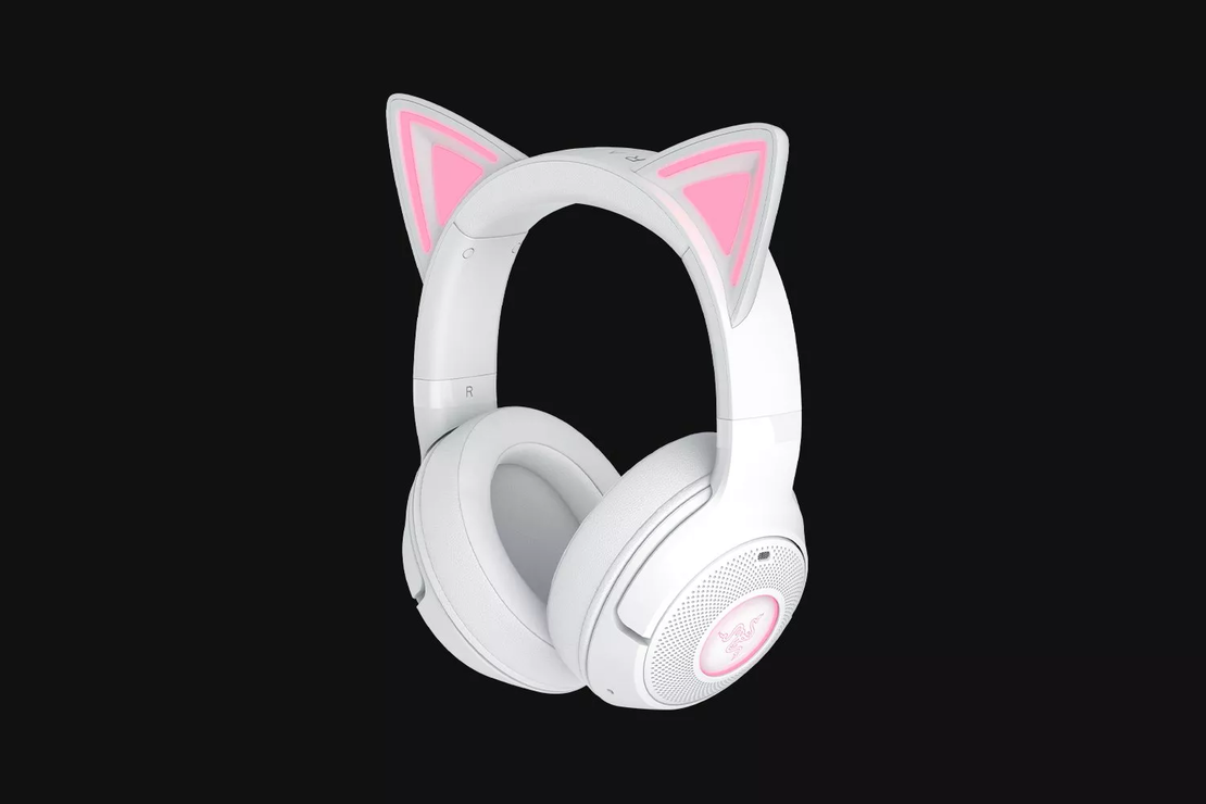 אוזניות גיימינג אלחוטיות עם אוזני חתול Razer Kraken Kitty V2 BT