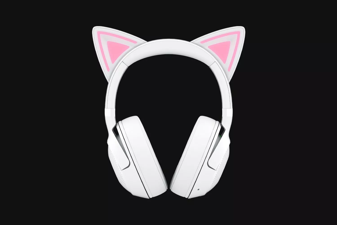 אוזניות גיימינג אלחוטיות עם אוזני חתול Razer Kraken Kitty V2 BT