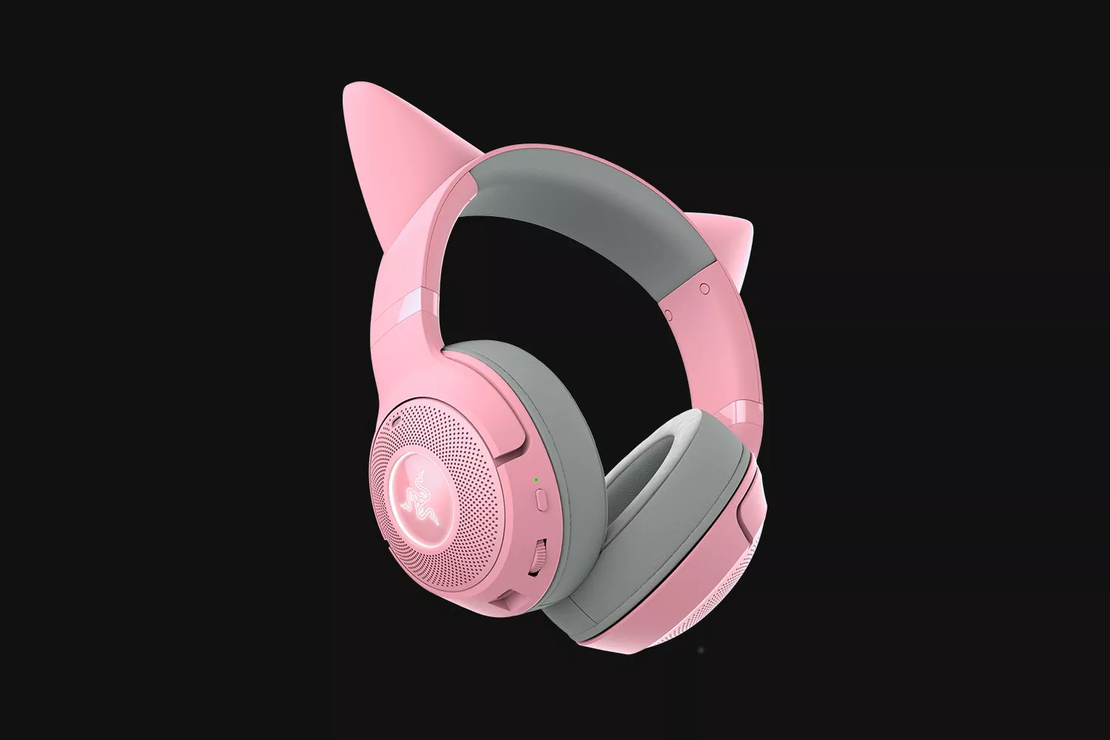 אוזניות גיימינג אלחוטיות עם אוזני חתול Razer Kraken Kitty V2 BT